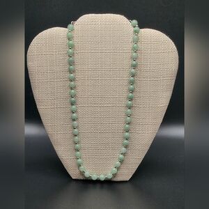 JADE & STERLING SILVER Beaded Necklace.  Simple. Casual. Sophisticated.